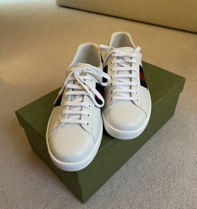 NEW Gucci Ace Leather Sneakers