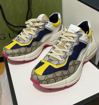 New Gucci Rhyton Leather Sneakers