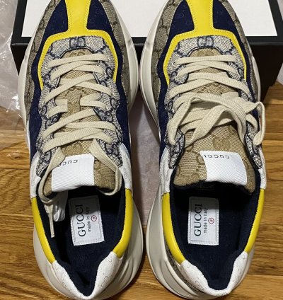 New Gucci Rhyton Leather Sneakers