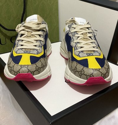 New Gucci Rhyton Leather Sneakers