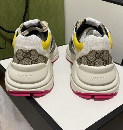 New Gucci Rhyton Leather Sneakers