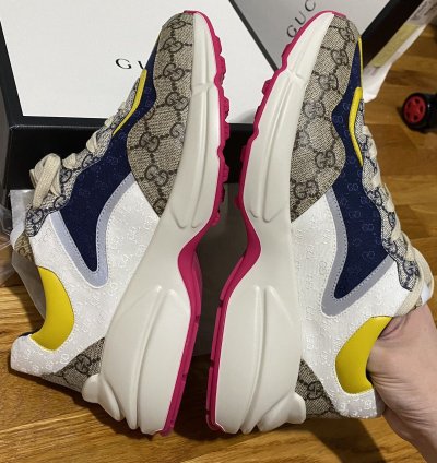 New Gucci Rhyton Leather Sneakers