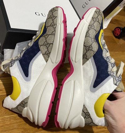 New Gucci Rhyton Leather Sneakers