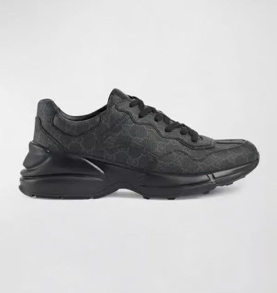 o1s1wg110325 Men GG Rhyton Sneakers in Black