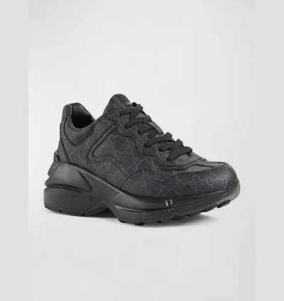 o1s1wg110325 Men GG Rhyton Sneakers in Black