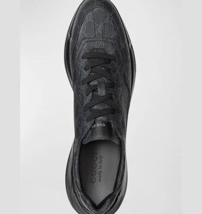 o1s1wg110325 Men GG Rhyton Sneakers in Black