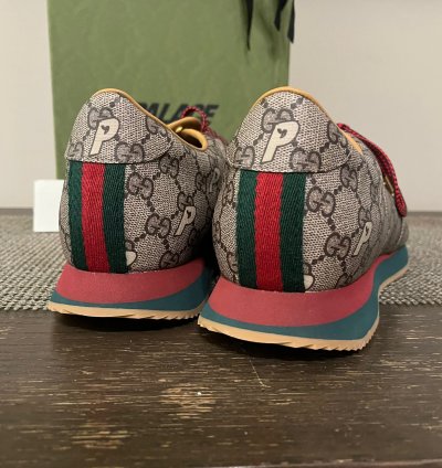 Palace Gucci Monogram Sneakers in Brown Multicolor