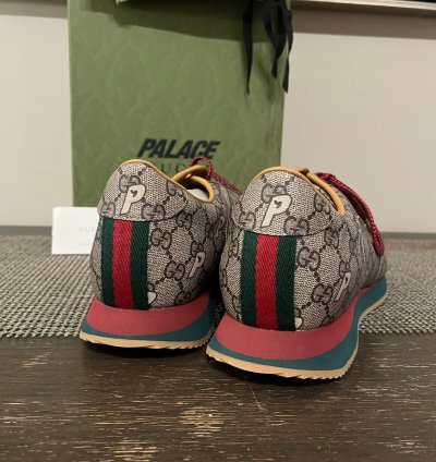 Palace Gucci Monogram Sneakers in Brown Multicolor