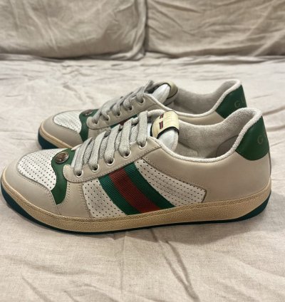Rare Gucci Distressed Screener Sneaker Off White 41 5