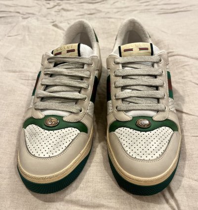 Rare Gucci Distressed Screener Sneaker Off White 41 5