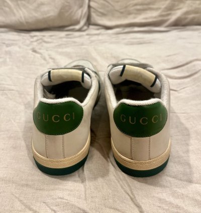 Rare Gucci Distressed Screener Sneaker Off White 41 5