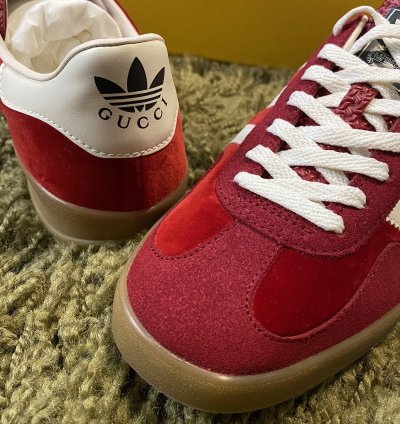 Red Velvet Suede Gucci Adidas Gazelle