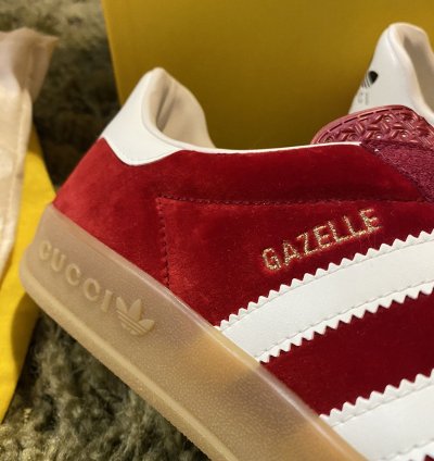 Red Velvet Suede Gucci Adidas Gazelle