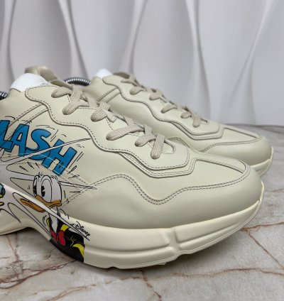 Rhyton Sneaker Printed Donald Duck Beige Leather