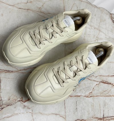 Rhyton Sneaker Printed Donald Duck Beige Leather