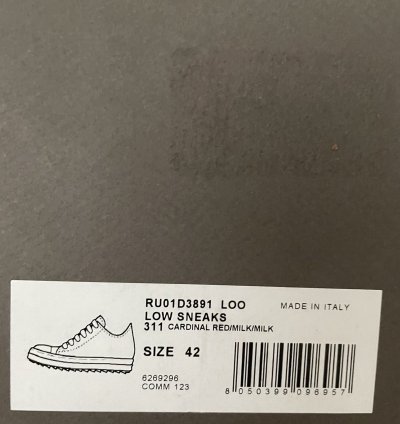 RICK OWENS RAMONE LOW CARDINAL RED