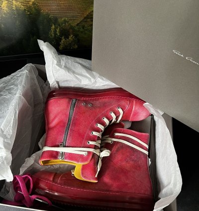 Rick Owens Ramones Hi Top Pinck