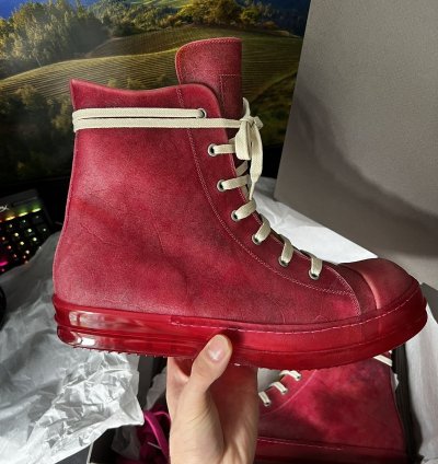 Rick Owens Ramones Hi Top Pinck