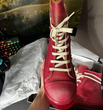 Rick Owens Ramones Hi Top Pinck