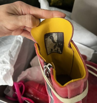 Rick Owens Ramones Hi Top Pinck