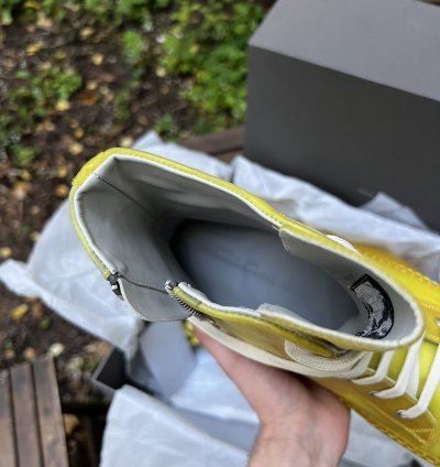 Rick Owens Ramones Hi Top Yellow RU01C4890