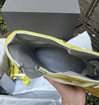 Rick Owens Ramones Hi Top Yellow RU01C4890