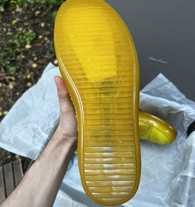 Rick Owens Ramones Hi Top Yellow RU01C4890