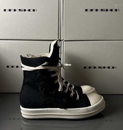Rick Owens Ramones High Black Slashed