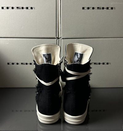 Rick Owens Ramones High Black Slashed