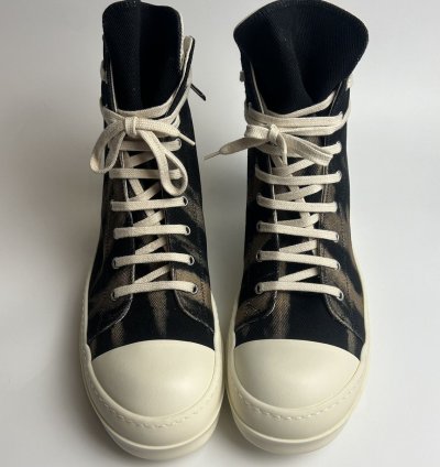Rick Owens Ramones High Drkshdw Black Terra Tie Dye