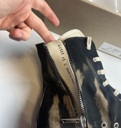 Rick Owens Ramones High Drkshdw Black Terra Tie Dye