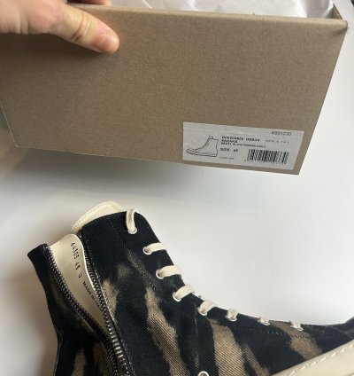 Rick Owens Ramones High Drkshdw Black Terra Tie Dye