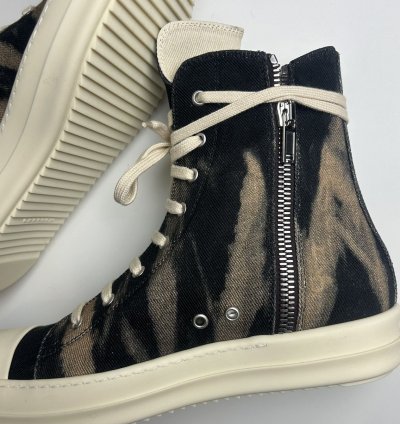 Rick Owens Ramones High Drkshdw Black Terra Tie Dye