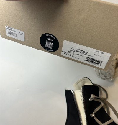 Rick Owens Ramones High Hexagram Black