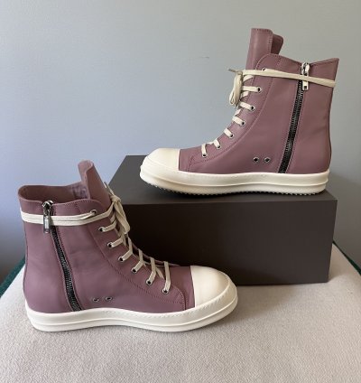 Rick Owens Ramones High in Dusty Pink Leather