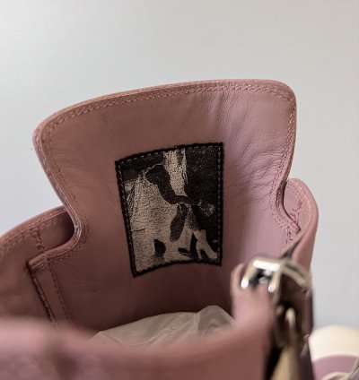 Rick Owens Ramones High in Dusty Pink Leather