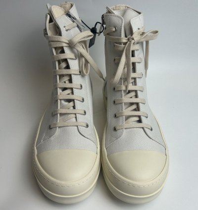 Rick Owens Ramones High License Plate Dirty White