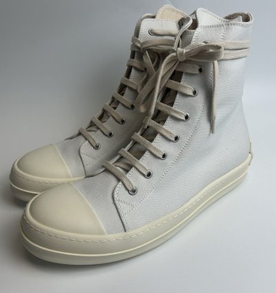Rick Owens Ramones High License Plate Dirty White