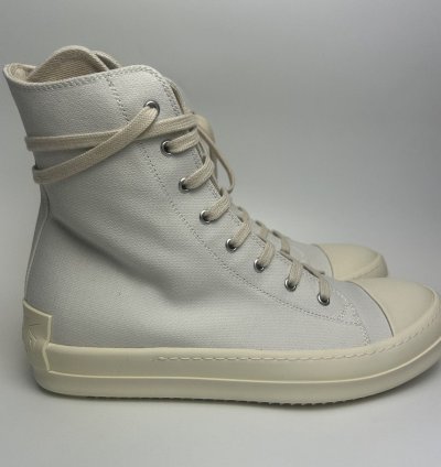 Rick Owens Ramones High License Plate Dirty White