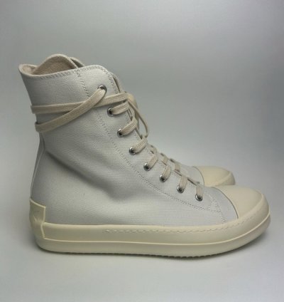 Rick Owens Ramones High License Plate Dirty White