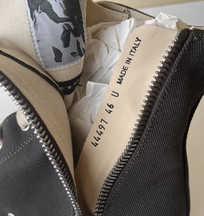 Rick Owens Ramones High Top 22 oz Denim