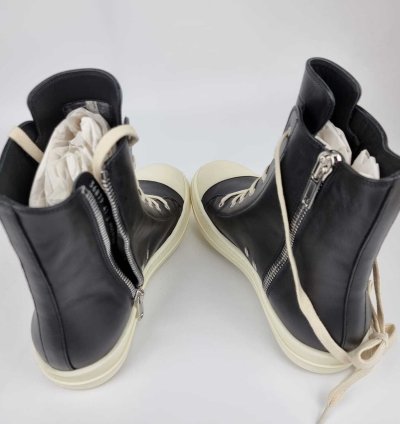 Rick Owens Ramones Leather High Top Sneakers New FW23