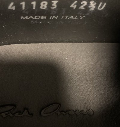 Rick Owens Ramones Leather Mainline size 42 5