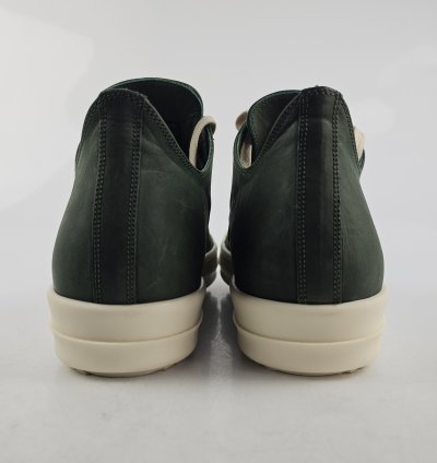 Rick Owens Ramones Leather Moss Milk Sneakers New 42 5