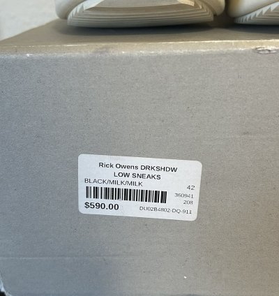 Rick Owens Ramones Low Brand New 9IT