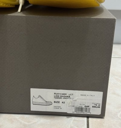 Rick Owens Ramones Low Yellow SS23