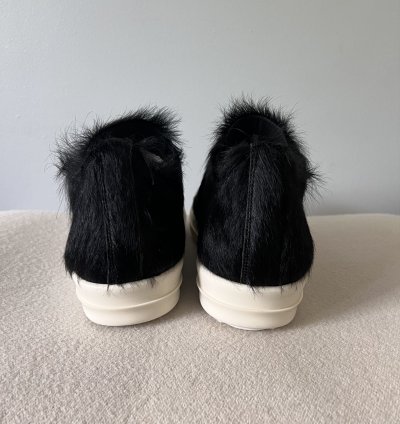 Rick Owens Ramones Lows in Black Fur