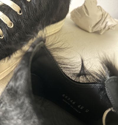 Rick Owens Ramones Lows in Black Fur