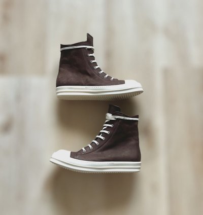 Rick Owens Ramones Mainline Waxed Nubuck Brown US14 EU47