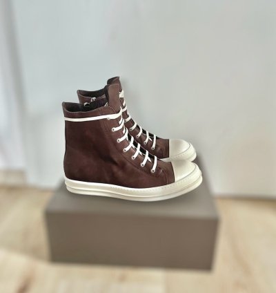 Rick Owens Ramones Mainline Waxed Nubuck Brown US14 EU47